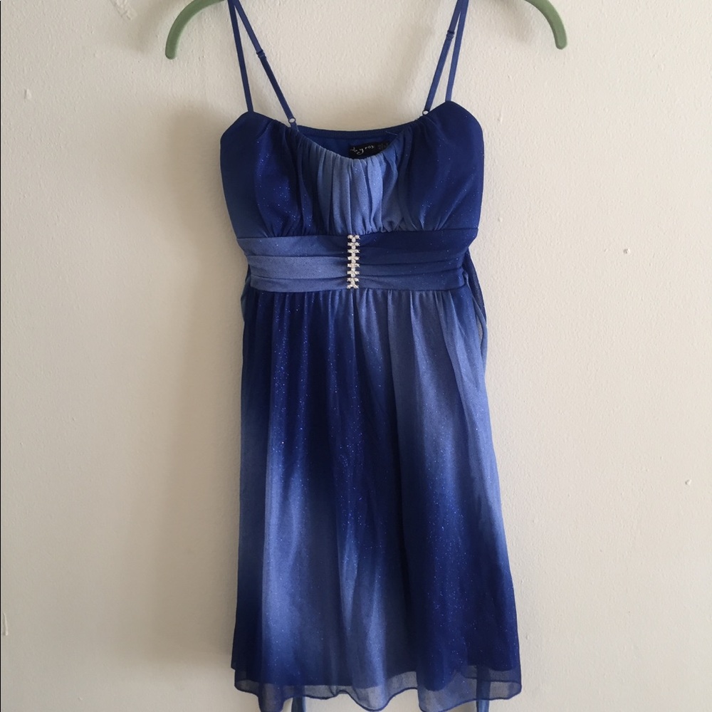 Blue Ombr Sparkled Dress